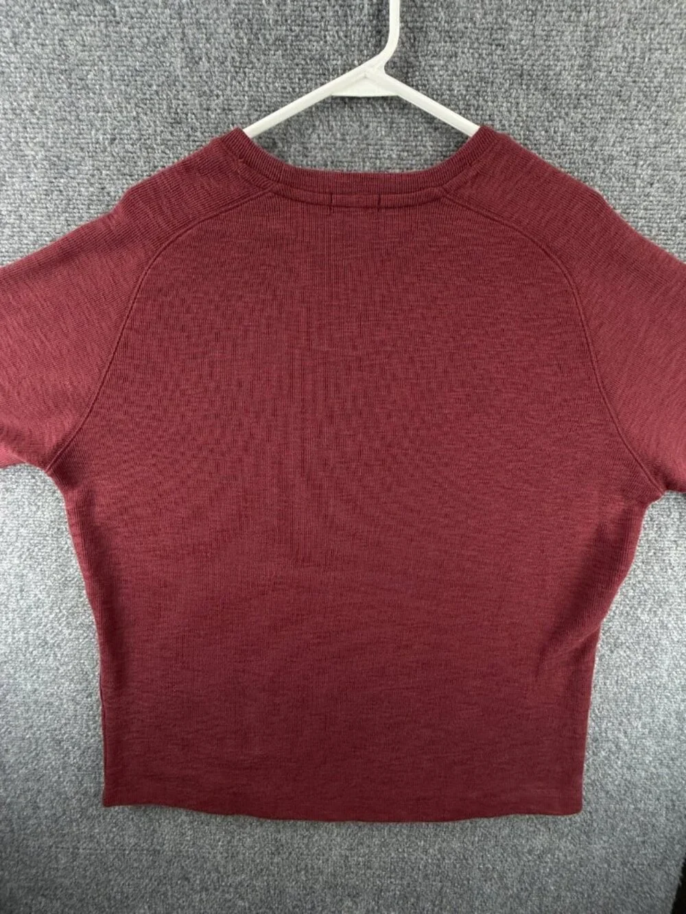 NWT Banana Republic Sweater Men Large Red Double Knit Cew Neck Pullover Jumper